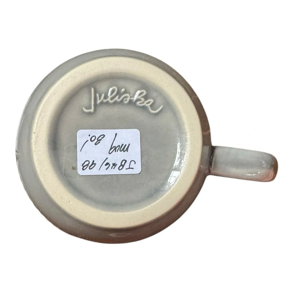 NEW Juliska Berry & Thread Grey French Panel Mug